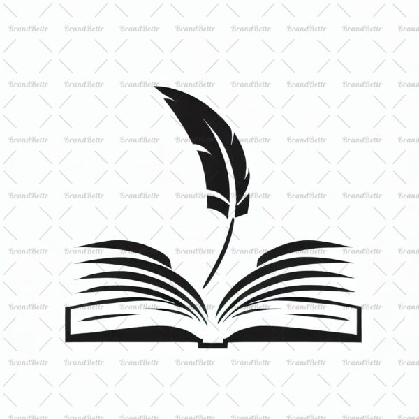 Offenes Buch und Feder